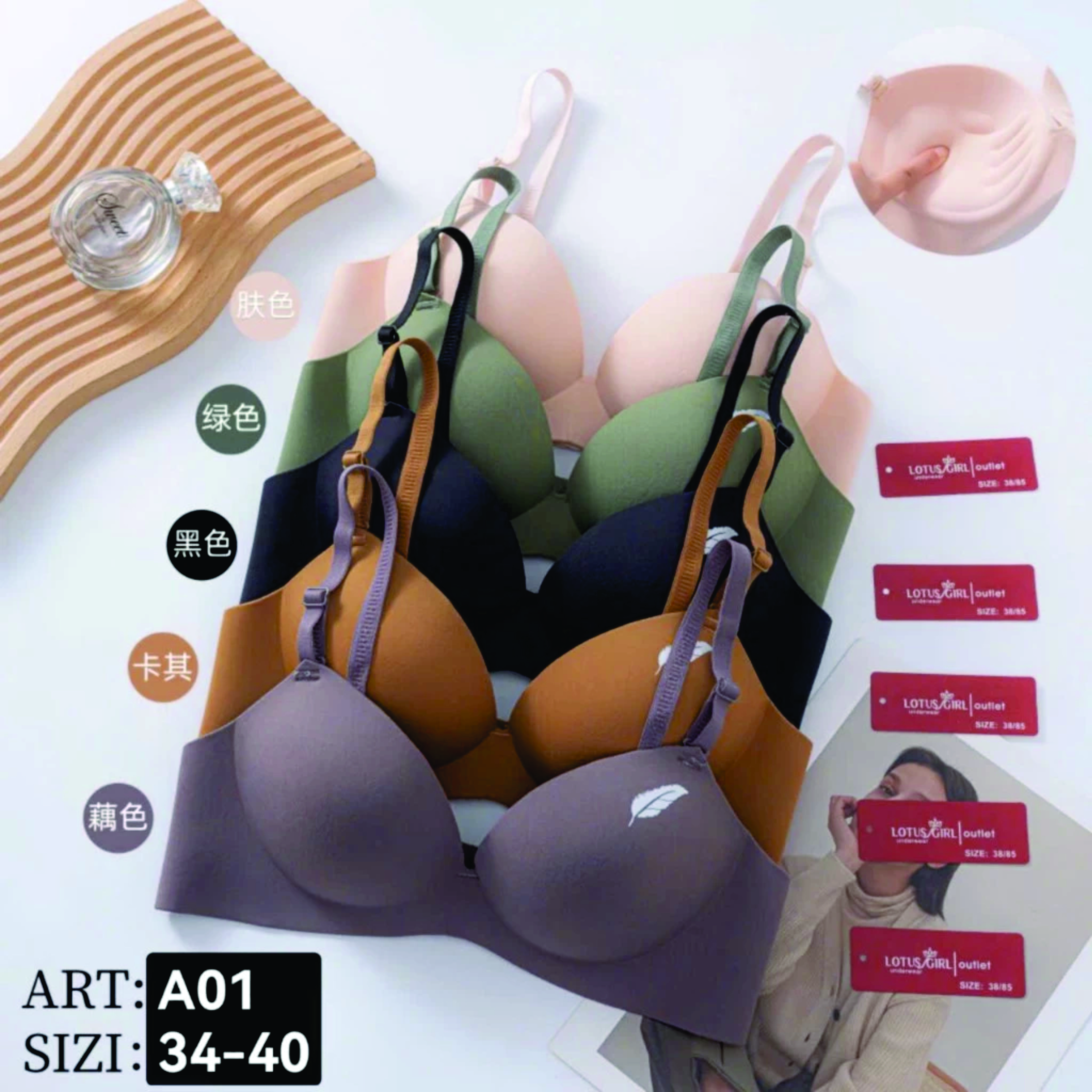 Combo 3 Áo ngực nâng ngực mút bàn tay tạo khe GOM UNDER, áo lót chất su cao cấp thông hơi, thoáng khí tôn vòng 1 Màu Ngẫu Nhiên