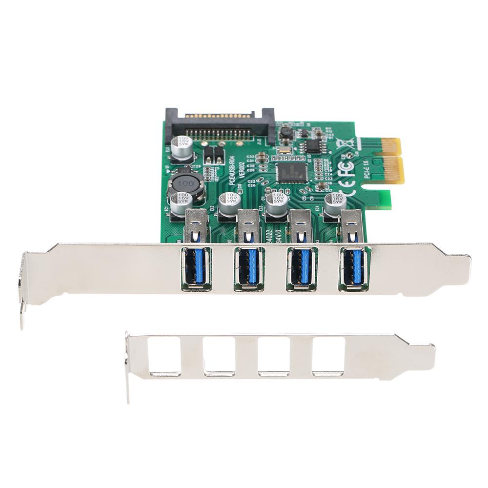Thẻ mở rộng PCI-E sang USB3.0 Thẻ tiếp hợp PCI-E có giá đỡ