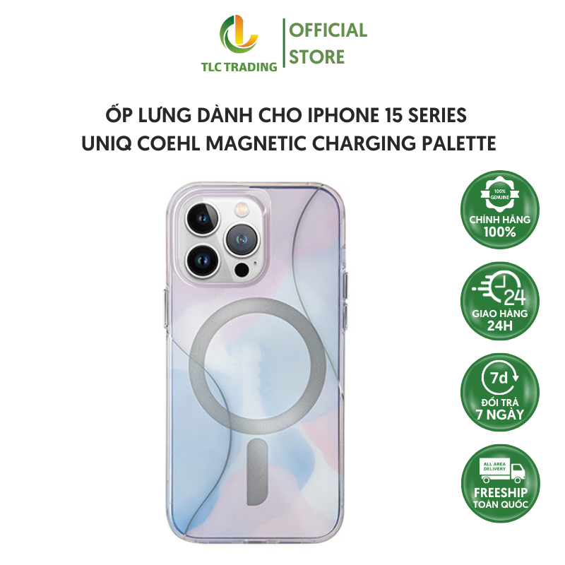 Ốp UNIQ Coehl Magnetic Charging Palette dành cho iPhone 15 Pro/ 15 Pro Max - hàng chính hãng