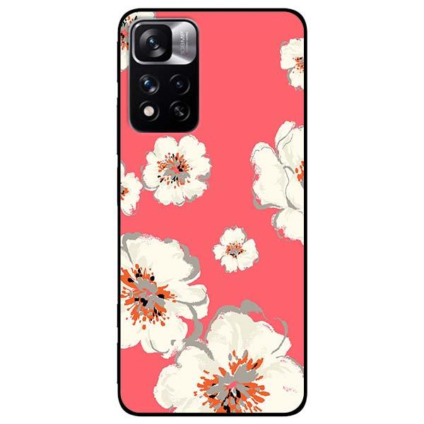 Ốp lưng dành cho Xiaomi Redmi Note 11 5G / Note 11 Pro 5G / Note 11 Pro Plus 5G - Hoa Trắng Nền Hồng