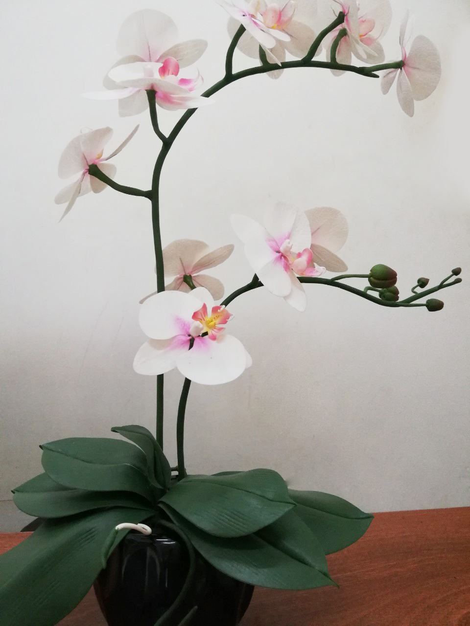 GÂN ÉP LÁ LAN HỒ ĐIỆP, LÁ TRE - DẠY HỌC LÀM HOA ĐẤT NHẬT BẢN, HOA ĐƯỜNG, XÔI HOA ĐẬU