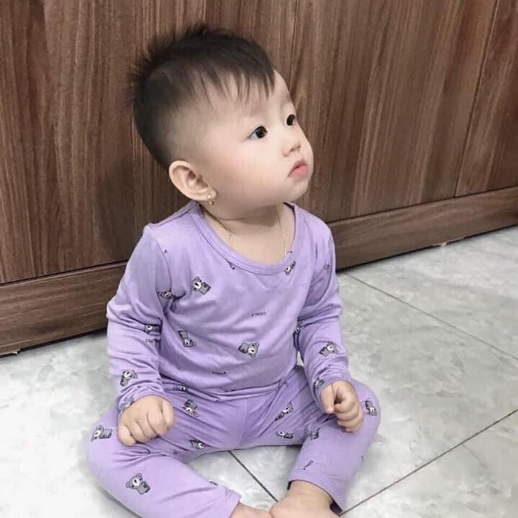Bộ Dài Tay Thun Lạnh Cho Bé Trai & Bé Gái Từ 6kg Đến 18kg