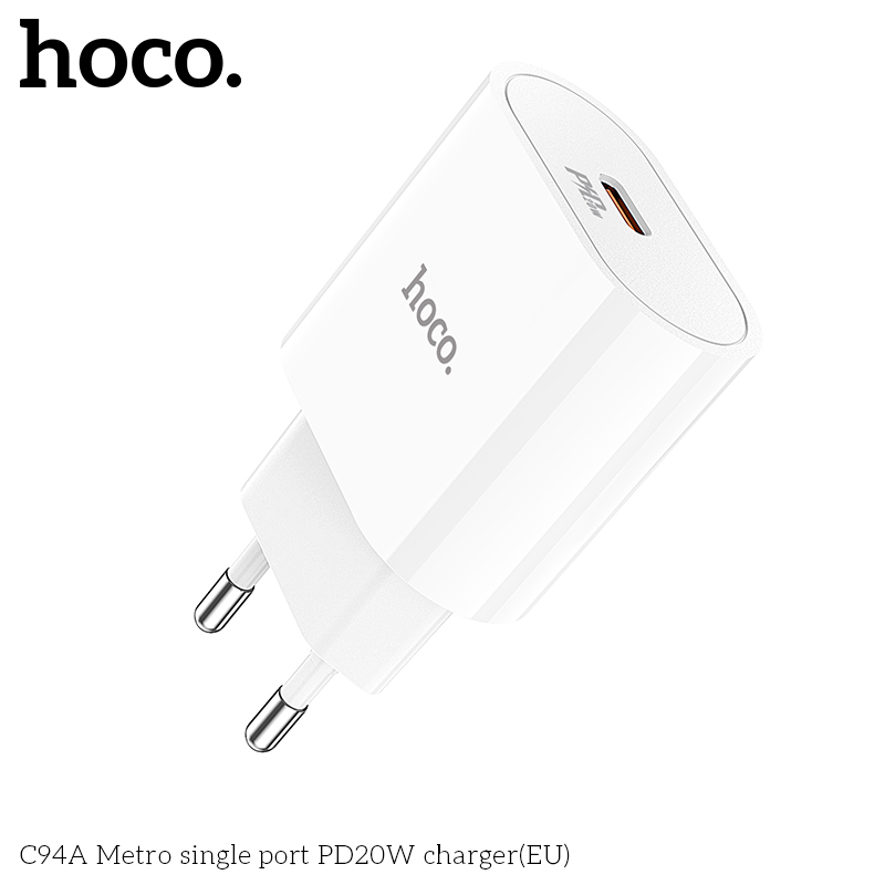 Cốc Sạc Nhanh Hoco. Dành Cho C94A PD20W Cổng Sạc Type-C Hàng Chính Hãng