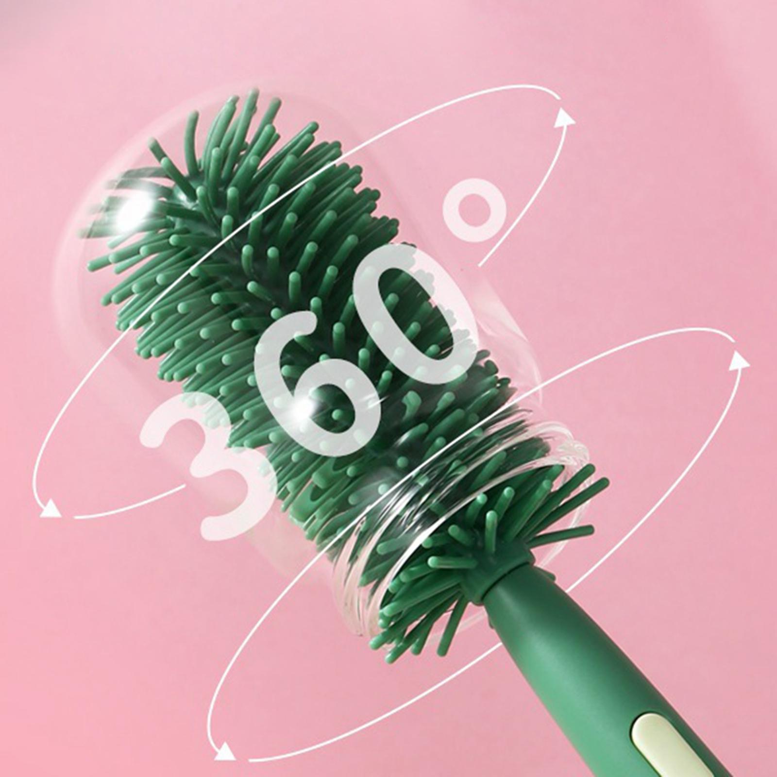Multipurpose Bottle Cleaning Brush with Storage Base for Mugs Glass