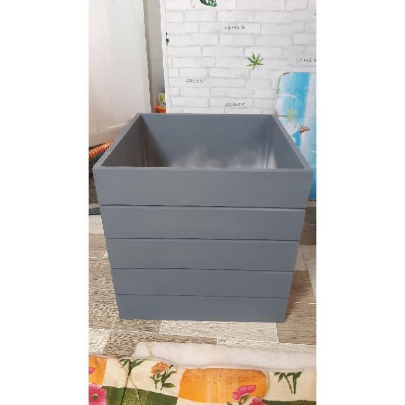 Chậu nhựa composite siêu bền vuông 40x40x40