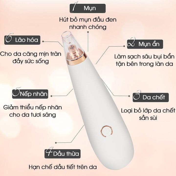 Máy Hút Mụn Đầu Đen, Mụn Đầu Trắng, Mụn Cám Cầm Tay - Loại Tốt