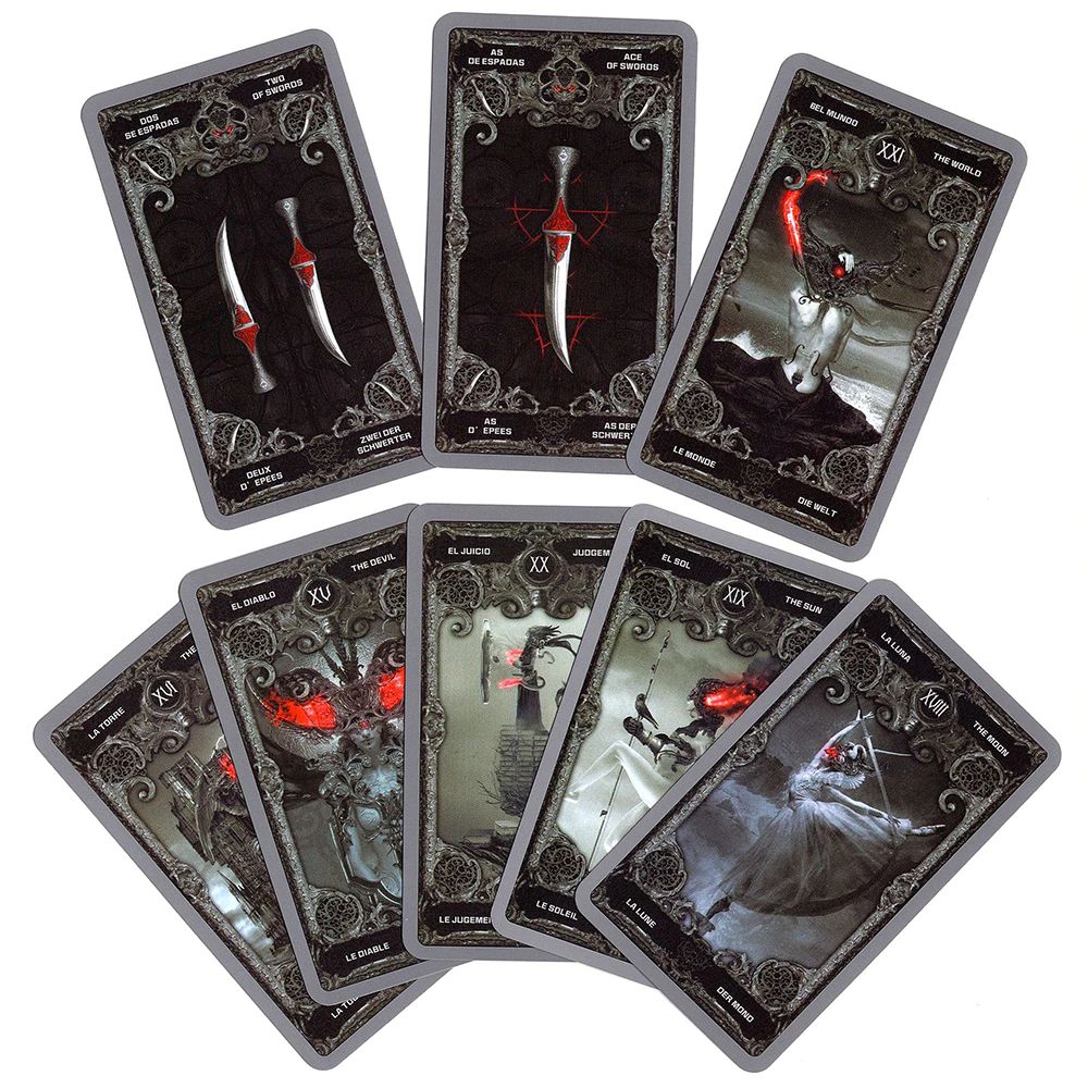 (Size Gốc) Bộ Bài Dark Tarot 78 Thẻ, Hộp Cứng