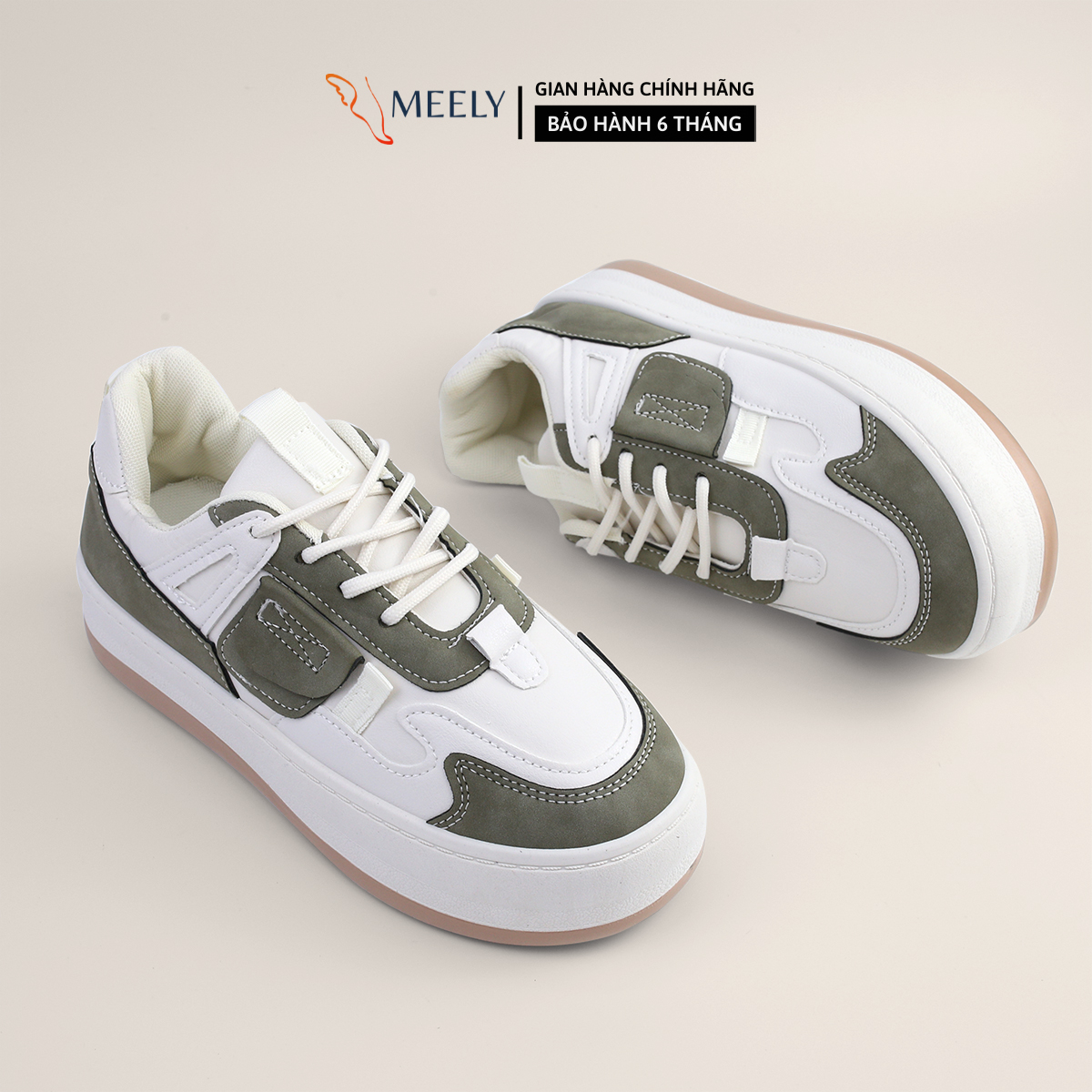 Giày Sneaker Nữ Đế Bằng MEELY, Thể Thao Siêu Nhẹ Đẹp Hot Trend Phù Hợp Với Học Sinh,Sinh Viên - C21