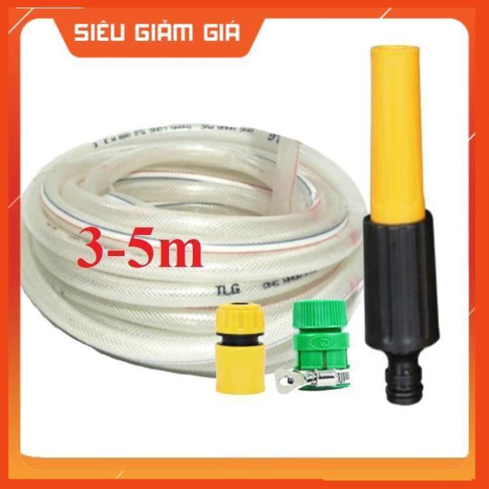 Bộ dây vòi xịt nước rửa xe, tưới cây . tăng áp 3 lần, loại 3m, 5m 206622-5Ncút sập+ tặng túi đựng bút