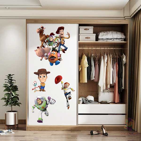 Miếng dán Stickers chủ đề Toy Story