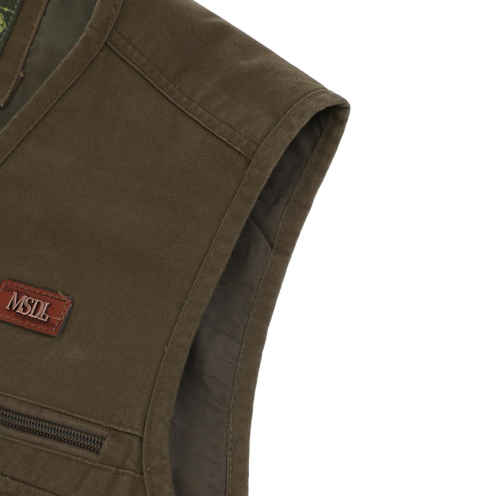 Men Fishing Vest Autumn Winter Waistcoat Photography Jackets Outdoor XL