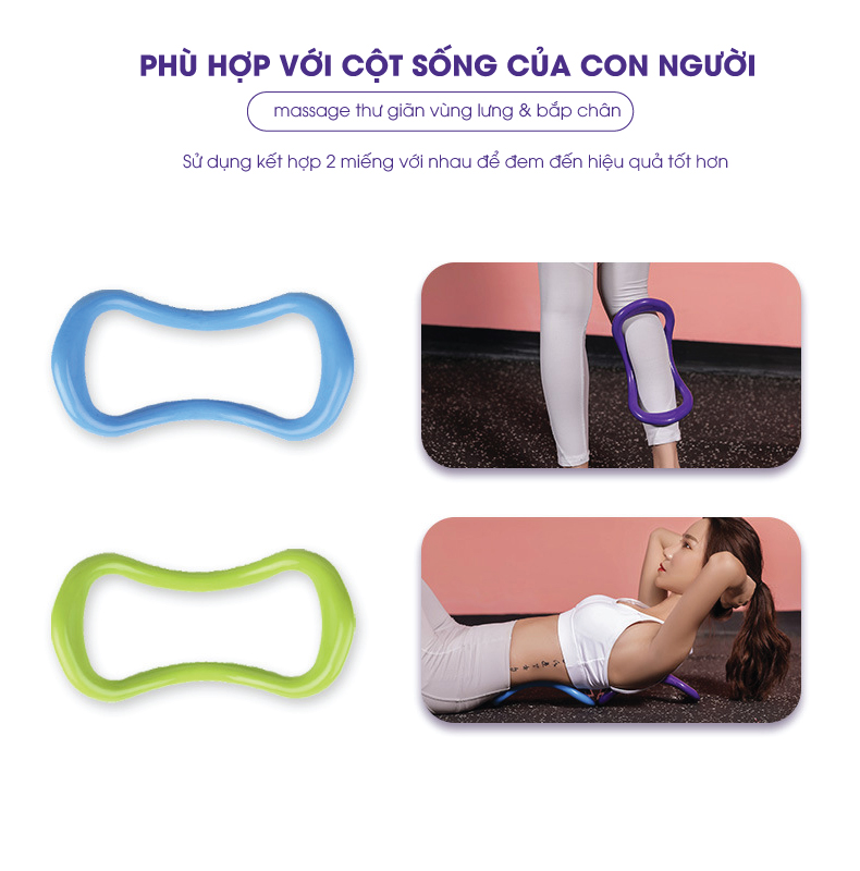 Combo 2 Vòng Tập Yoga Kéo Dãn Cơ Tiện Lợi - Giao màu ngẫu nhiên