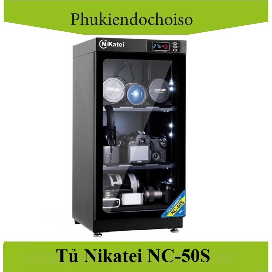 Tủ chống ẩm Nikatei NC-50S Gold (Dung tích 50 lít)-China . Tặng 01 bộ vệ sinh máy ảnh 8 in 1