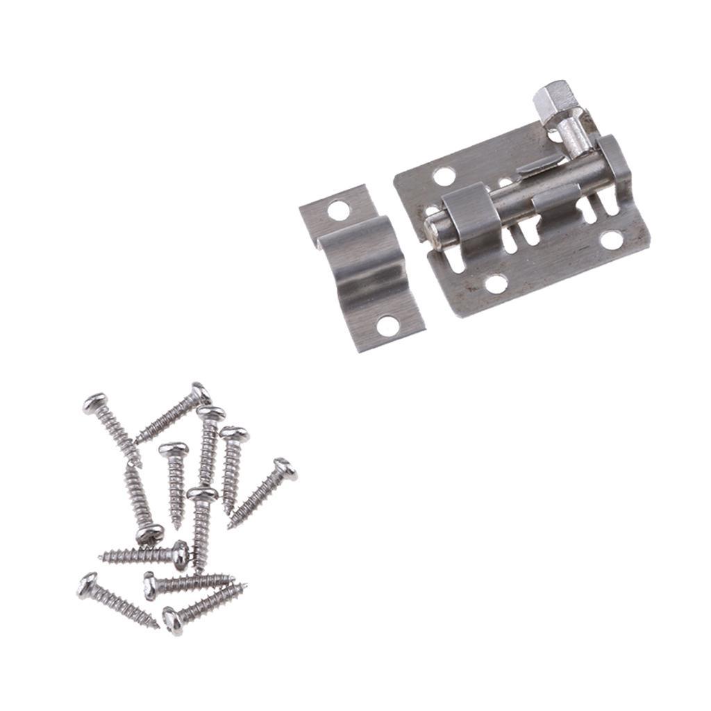 Durable Stainless Steel Door Latch Security Lock Bolt With Screws Hardware Kits