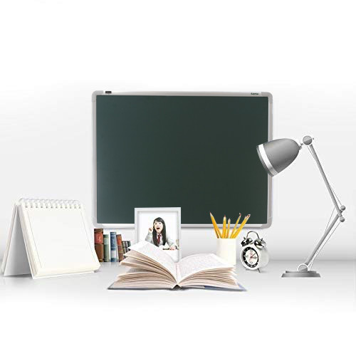 Bảng từ xanh treo tường Hàn Quốc viết phấn - khung nhôm - kích thước 60x100cm - tặng kèm phụ kiện