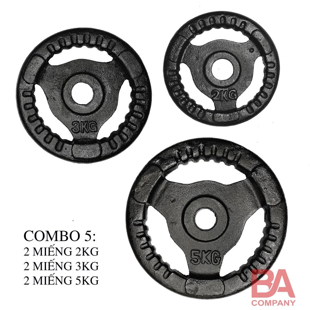 Combo 20kg miếng tạ gang phi 27