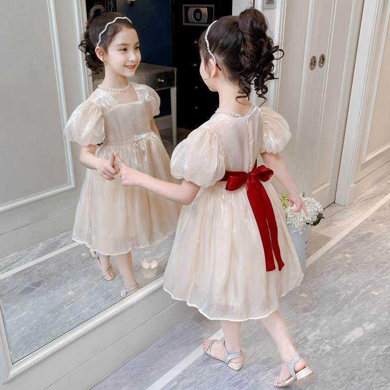DONGSHOP HOT Cô gái mảnh hoa đầm 2022 mùa hè trẻ em công chúa váy cô gái tây váy đầm bé chiffon đầm