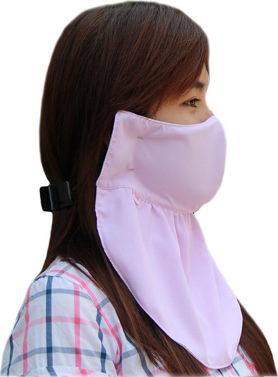 Khẩu trang lớn chống nắng UPF50+ hồng nhạt Zigzag MAS00409