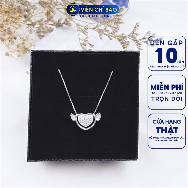 Dây chuyền bạc nữ hình trái tim cánh thiên thần chất liệu bạc s925 thời trang phụ kiện trang sức nữ Viễn Chí Bảo D400278