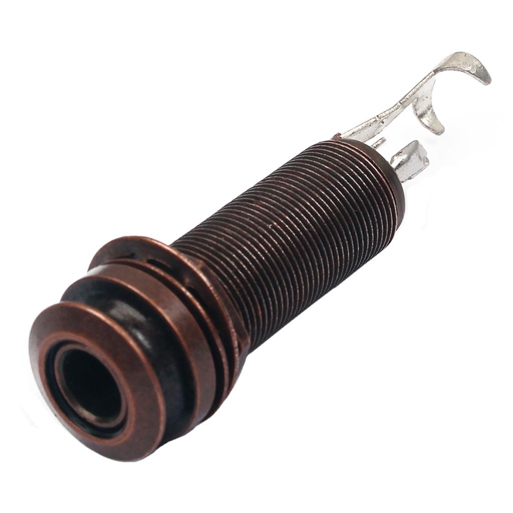 Sunnimix 6.35 Mm 1/4 Endpin Jack Đầu Ra Âm Thanh Nổi Cấp Pin Jack Cắm Ổ Cắm Phích Cắm Đàn Guitar Bass