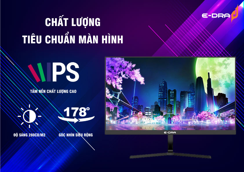 Màn hình máy tính E-dra EGM24F75 (23.8"/FHD/IPS/75Hz/1ms) - Hàng Chính Hãng