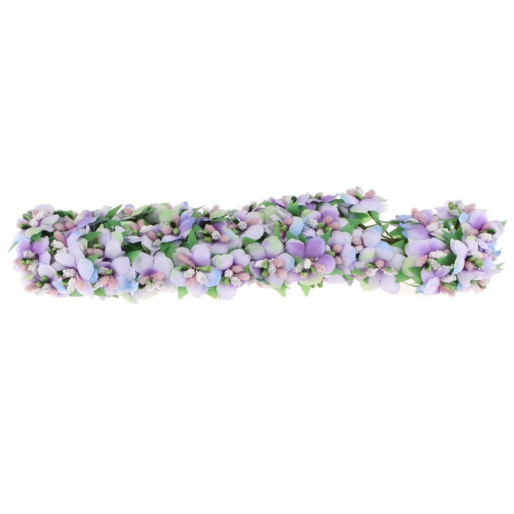 Artificial 72-Head Peach Blossom Silk Flower Bouquet Plant Home Decor