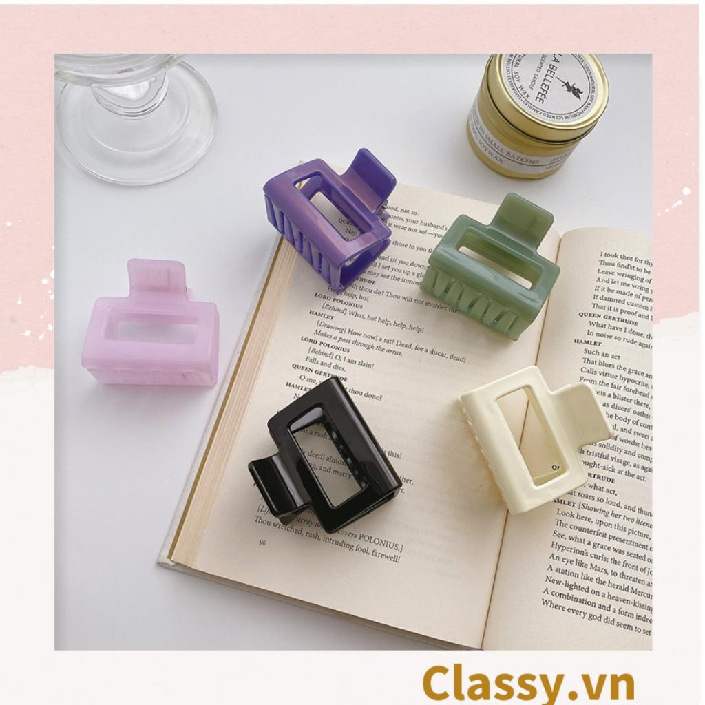 Kẹp tóc càng cua Classy Hàn Quốc trong suốt nhiều màu phong cách trẻ trung hiện đại PK1003