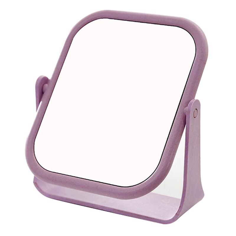 Gương Soi Mini Để Bàn Hình Vuông Gấp Gọn Để Phòng Tắm, Bàn Trang Điểm Xoay 360 Tiện Lợi