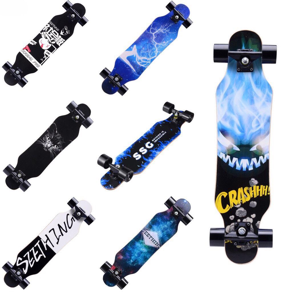 Ván Trượt Dài Thể Thao Mặt Nhám Cỡ Lớn 80cm LongBoard Hiện Đại tặng kèm túi