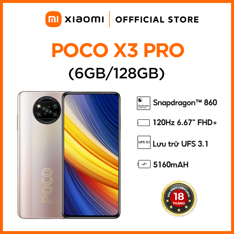 Điện thoại Xiaomi Poco X3 Pro 6GB l 128GB - Hàng chính hãng