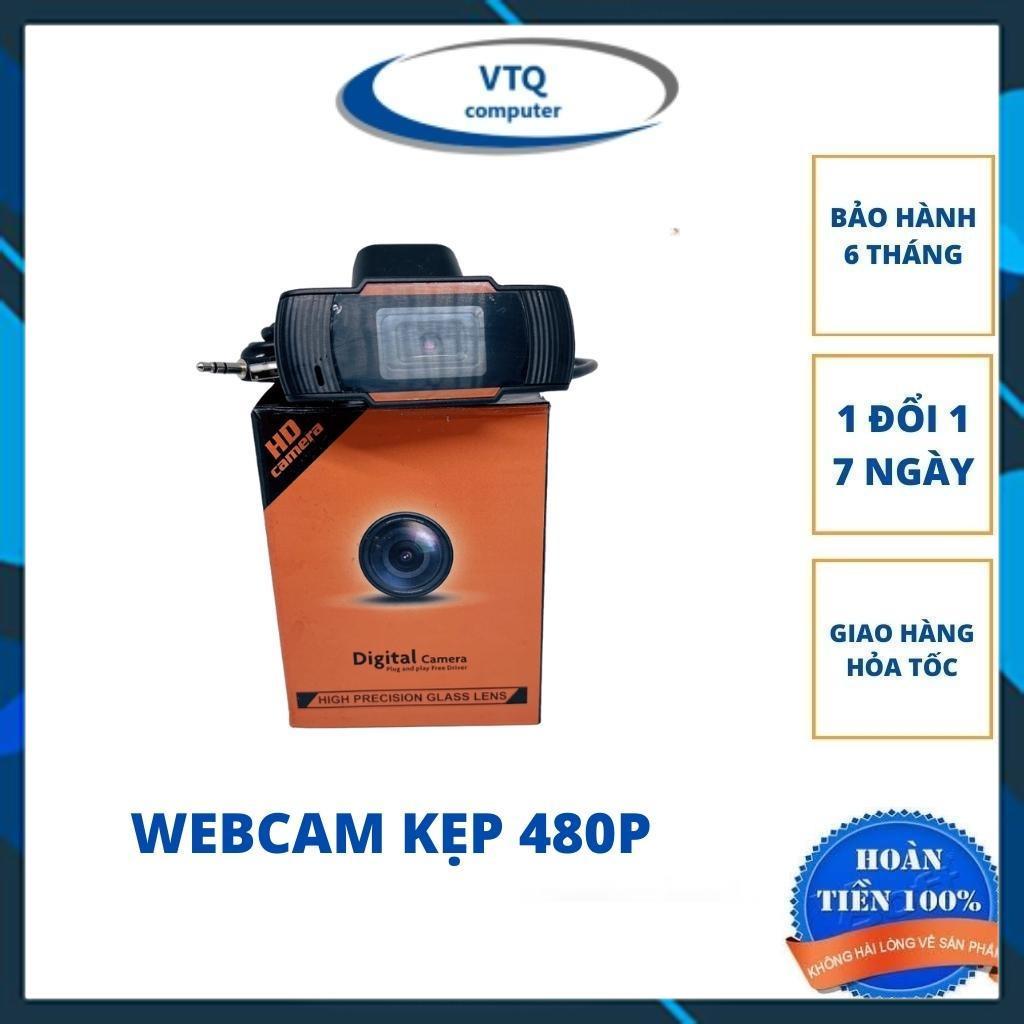 Webcam kèm míc 480p.Webcam chân kẹp HD 480P- Học và Làm Việc Online Siêu Rõ Nét- Tích Hợp Micro