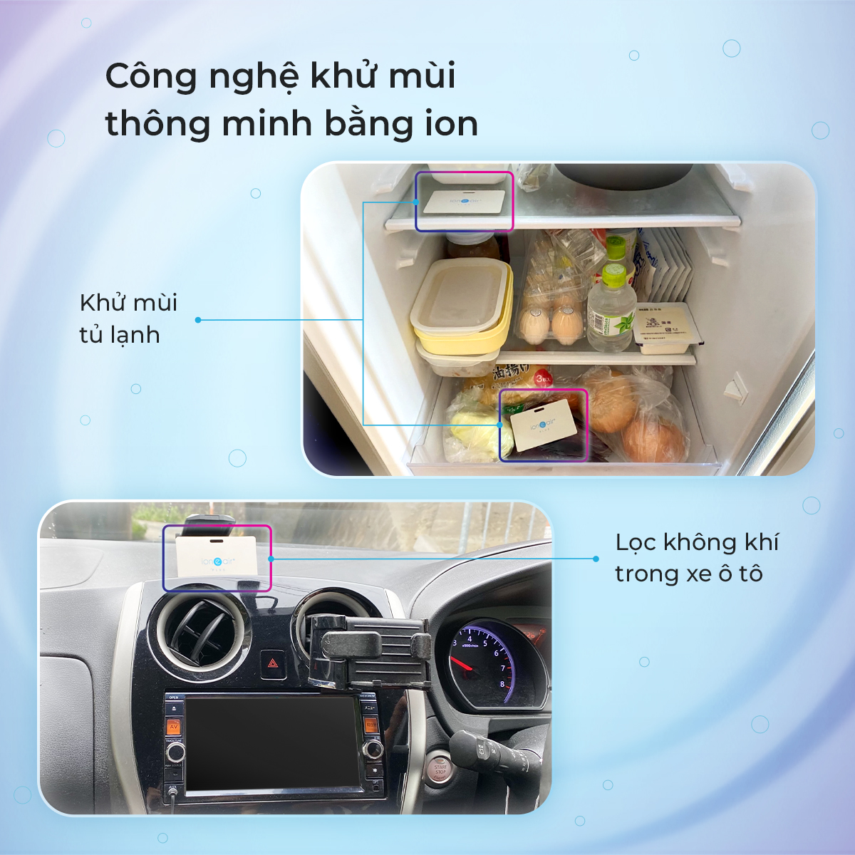 Thẻ lọc không khí - khử mùi ion e air Card Plus - Hàng chính hãng