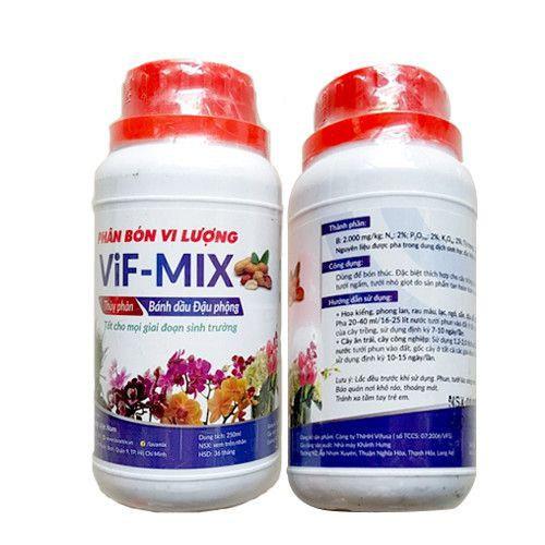 Phân Bón Vi Lượng Vif Mix Thủy Phân Bánh Dầu Đậu Phộng Tốt Cho Mọi Giai Đoạn Chai 250ml