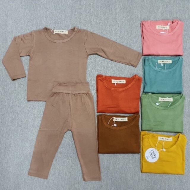 Bộ dài tay quần dài lưng cao cho bé 6-17kg