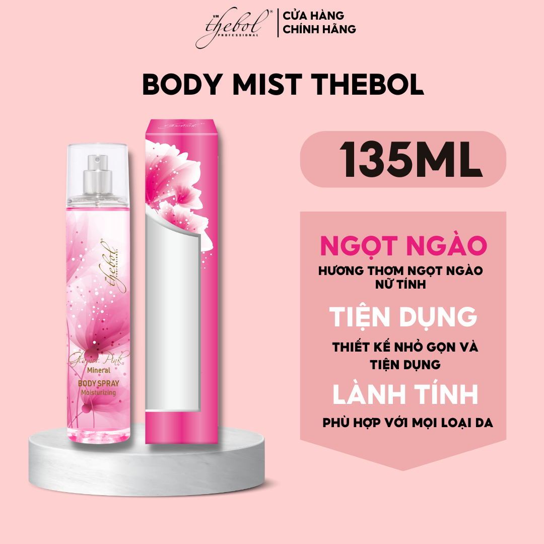 Xịt thơm toàn thân body mist Thebol 135ml lưu hương thơm lâu