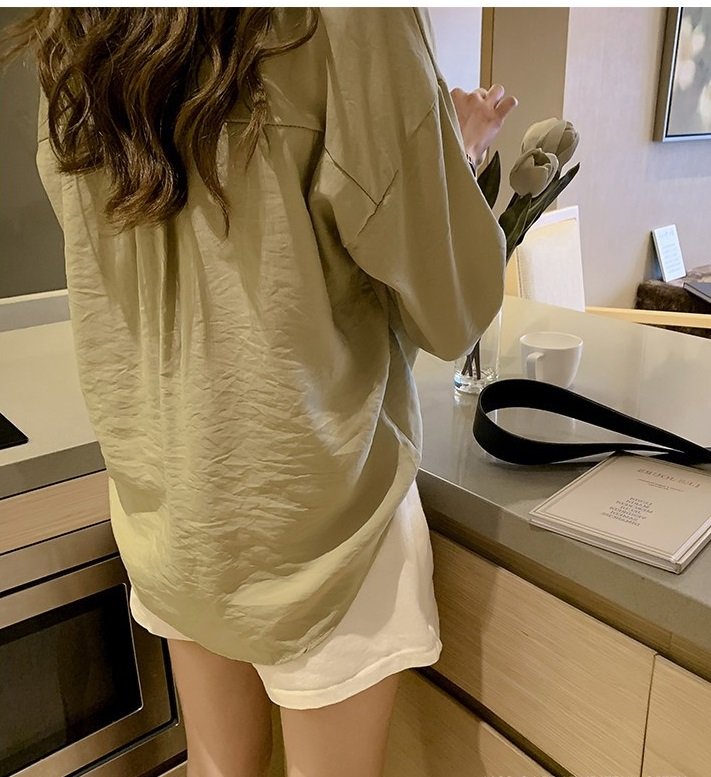 Áo sơ mi nữ cổ trụ xinh s116