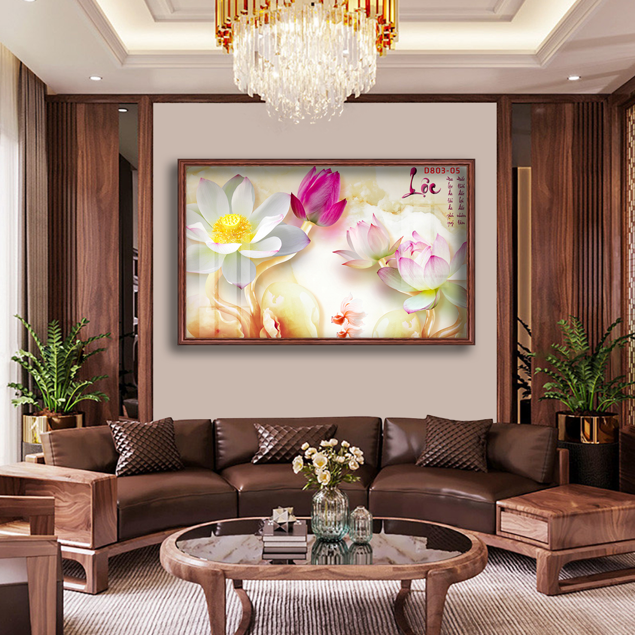 D803 01 Tranh kính Giả Ngọc