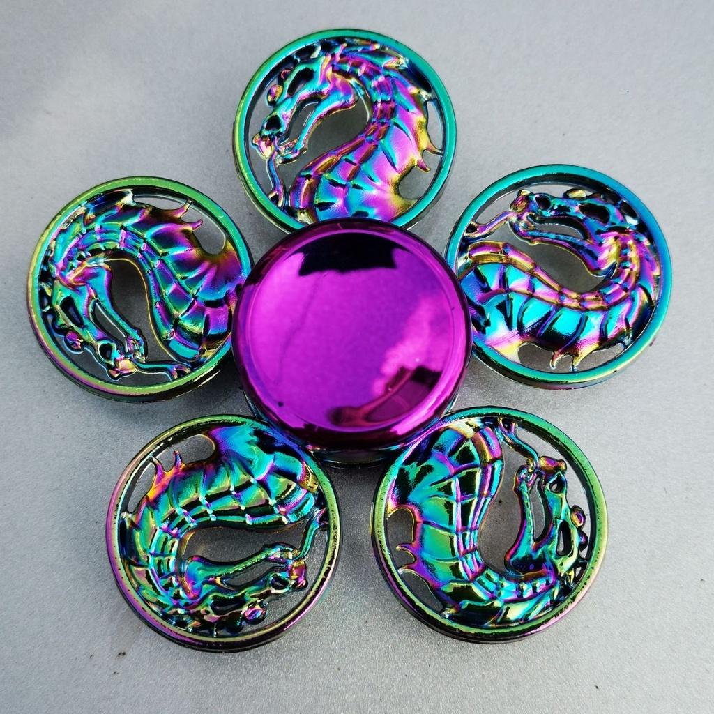 CON QUAY SPINNER TÍM GRADIENT Rubik Kim loại chơi giải trí giá rẻ