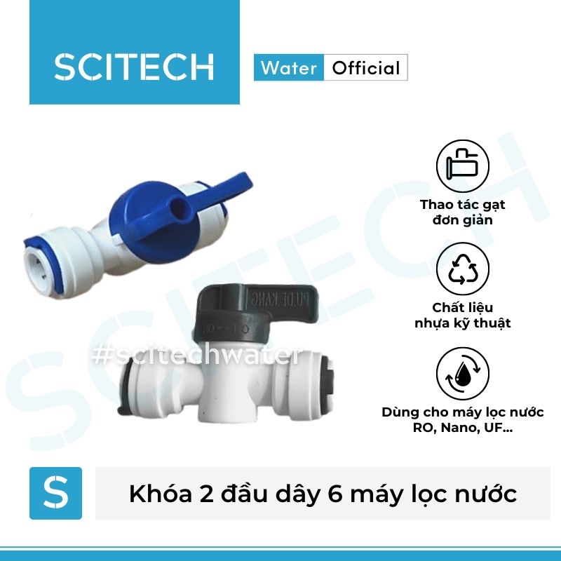 Khóa 2 đầu dây 6 hoặc khóa 2 đầu dây 10 dùng trong máy lọc nước - Hàng chính hãng