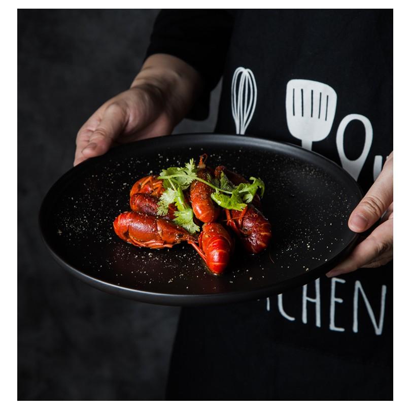 Đĩa tròn phẳng màu pastel phong cách Bắc Âu - Sứ cao cấp, hàng xuất Âu