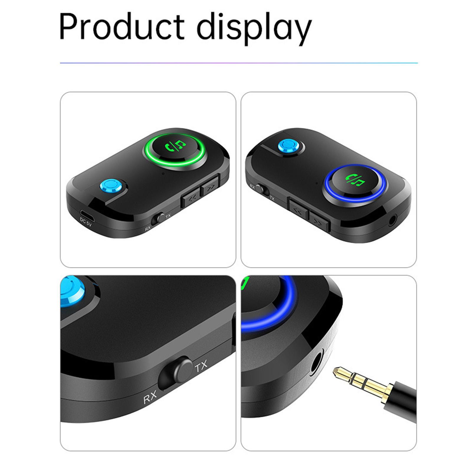 2-in-1 Car Bluetooth Audio Adapter Transmitter and Receiver Multifunction