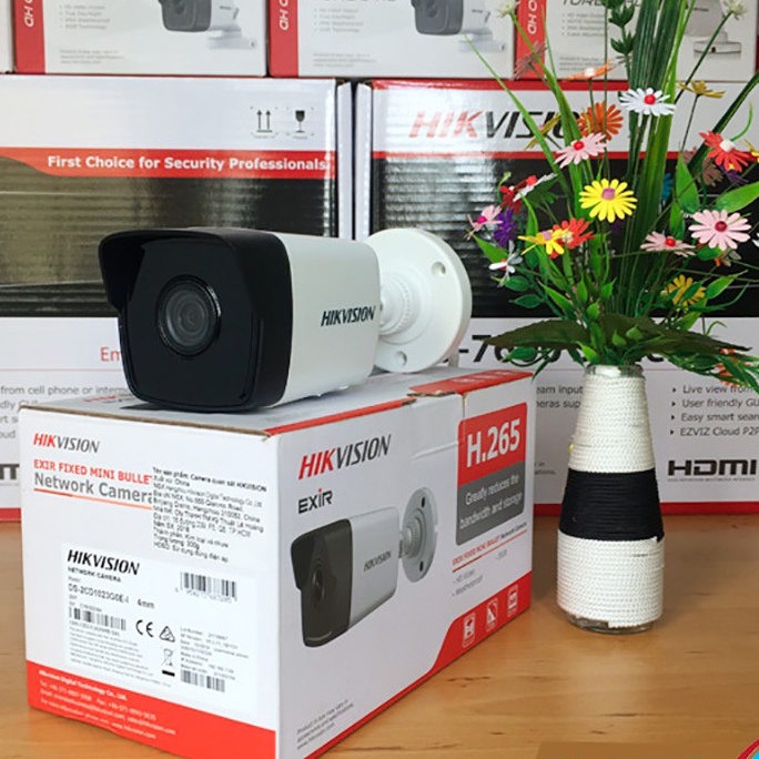 Camera IP hồng ngoại 2.0 Megapixel HIKVISION DS-2CD1023G0-IUF Có Mic Thu Âm - Hàng chính hãng