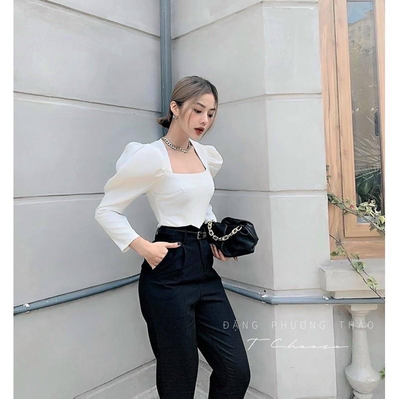 QUẦN BAGGY CẠP VÁT HIT HOT KÈM BELT CHẤT TUYẾT MƯA ĐỨNG FROM THỜI TRANG BANAMO FASHION QUẦN BAGGY CẠP VÁT 8329