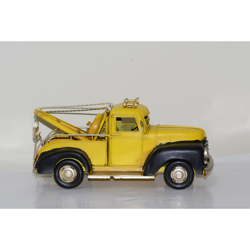 Mô Hình Xe tải kim loại trưng bày/ Vintage metal Tow Truck Handmade Decoration (1904D-1707)