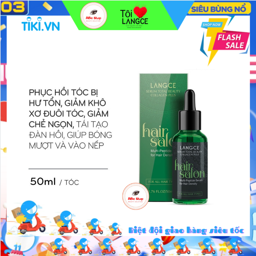 SERUM COLLAGEN+ PHỤC HỒI TÓC ĐẸP CHUẨN SALON 50ml LANGCE TOTAL BEAUTY