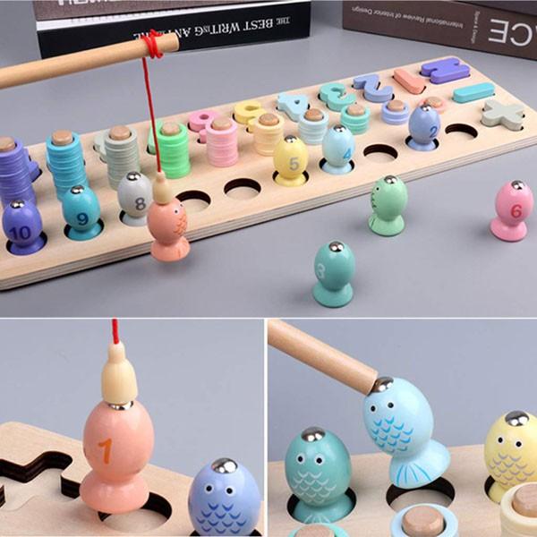 Bảng Câu Cá 3 trong 1-Đồ Chơi Số Đếm- Thả Cọc-- Đồ chơi trí tuệ