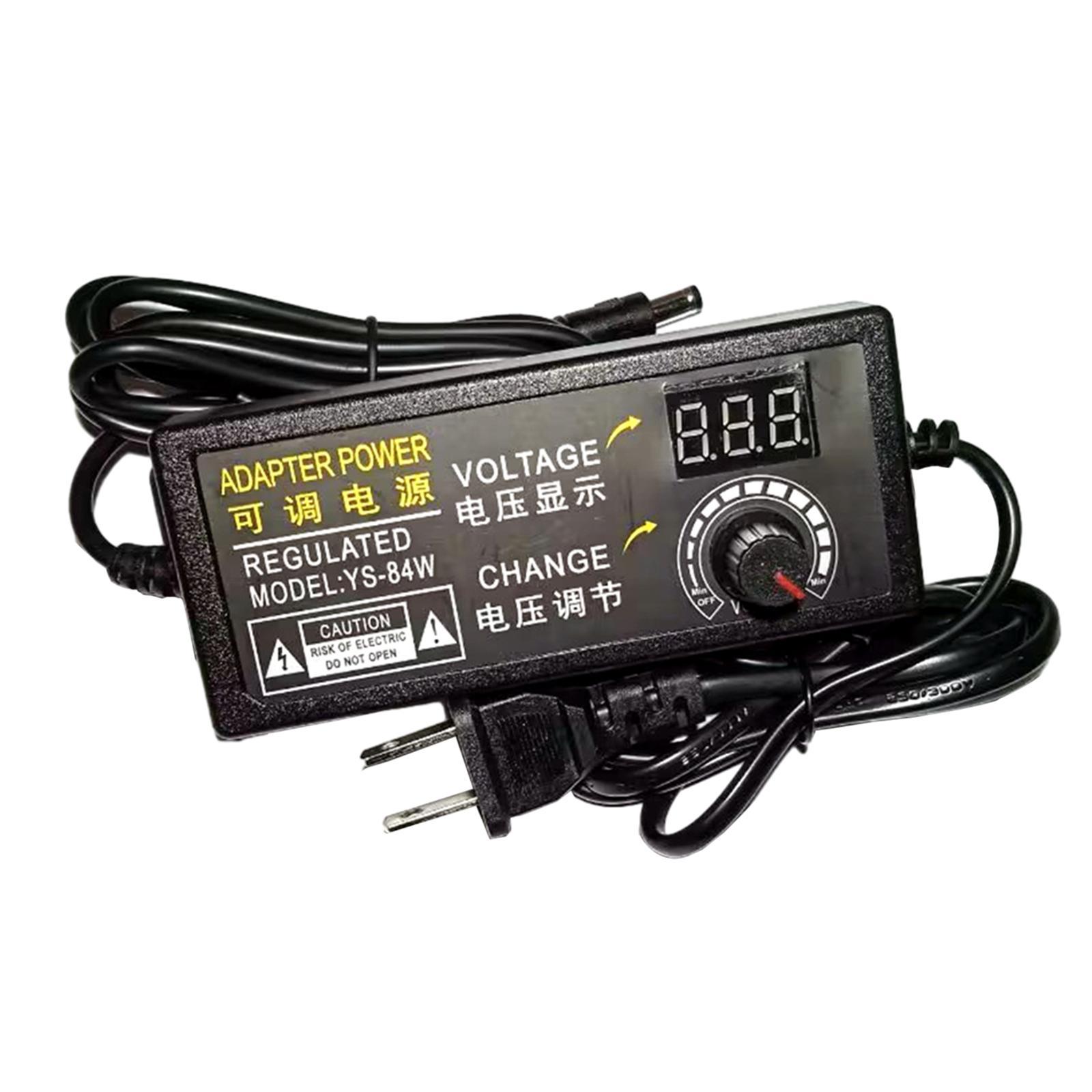 Power Supply Adapter Voltage Power Adapter Adjustable Overvoltage 3V~24V for DC Desk Lamps Circuit Power Supply Testing Motors DC Fans