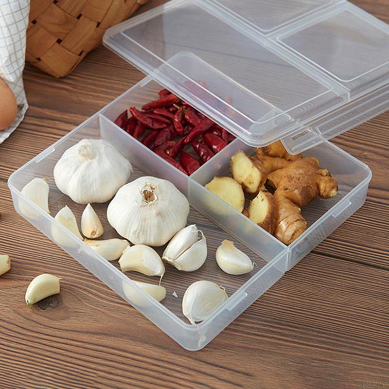 Hộp cơm trưa 3 ngăn bằng nhựa giữ tươi thực phẩm và chống xuyên thủng