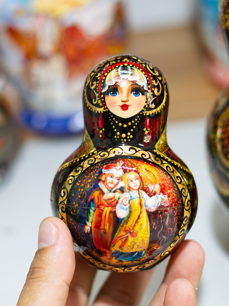 BỘ BÚP BÊ NGA MATRYOSHKA 10 LỚP CAO 22CM VẼ HOA VĂN "CHUYỆN CỔ TÍCH PUSHKIN" CỰC ĐẸP VÀ SANG TRỌNG ĐỘC ĐÁO