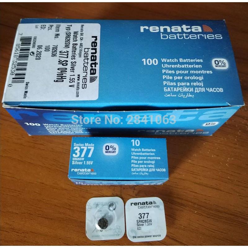 Pin đồng hồ Thụy Sỹ RENATA 377 SR626SW dành cho đồng hồ kim 3 kim